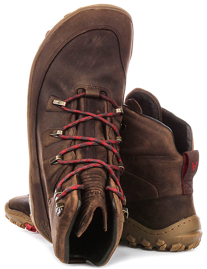 Vivobarefoot Tracker Leather In Khaki Brown For Men