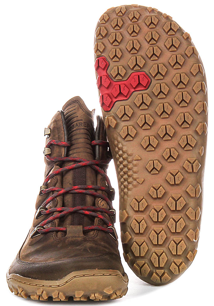 Vivobarefoot Tracker Leather In Khaki Brown For Men