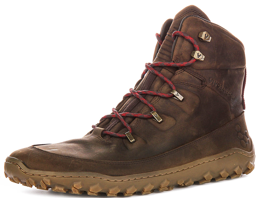 Vivobarefoot Tracker Leather In Khaki Brown For Men