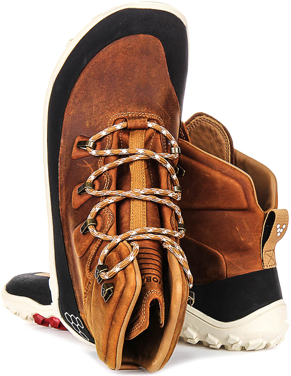 Vivobarefoot Tracker Leather In Khakibrown For Men