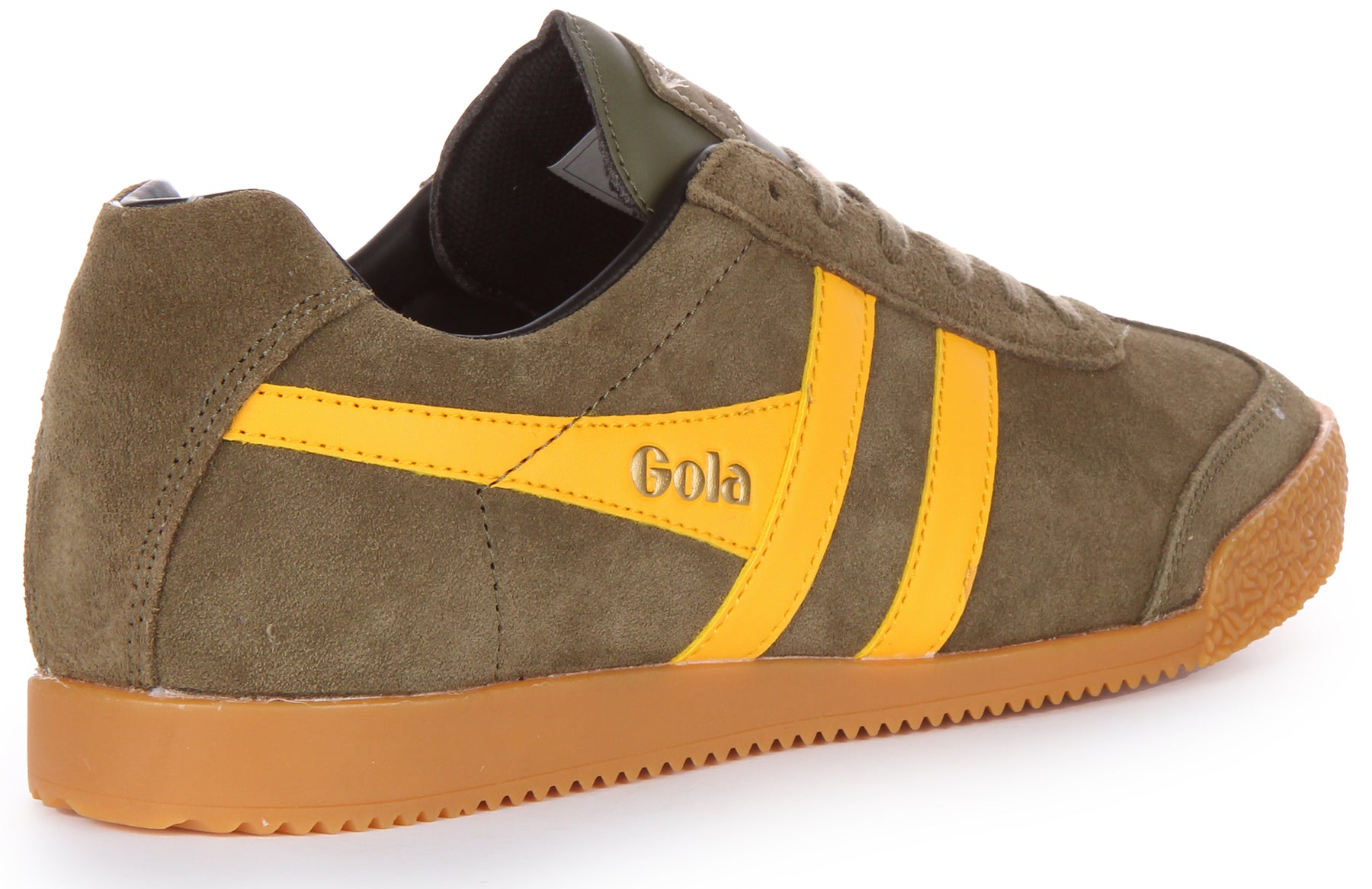 Gola Classics Harrier In Khakiyello For Men Low Profile Suede Shoe gola-classics-harrier-in-khakiyello-for-men-low-profile-suede-shoe