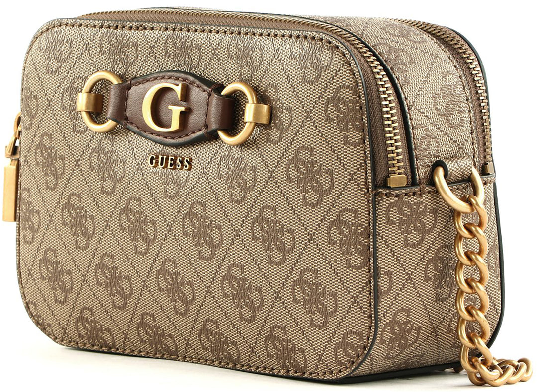 Guess Izzy Frauen 4G Logo Druck Synthetik Kamera Tasche Lattee