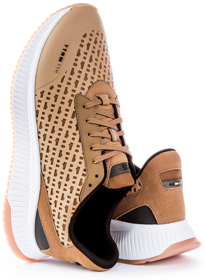 Boss Ttnm Evo Runner In Tan For Men