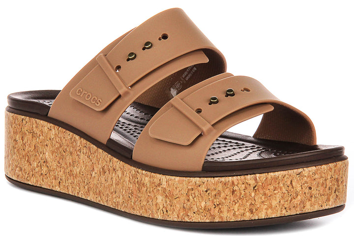 Crocs Brooklyn Cork B In Lattee For Women