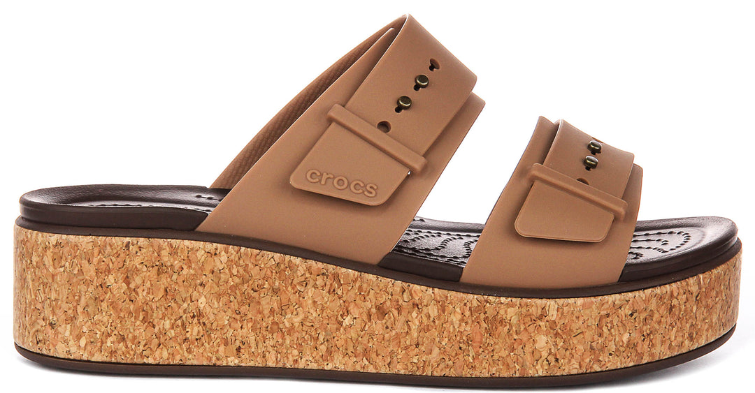 Crocs Brooklyn Cork B In Lattee For Women