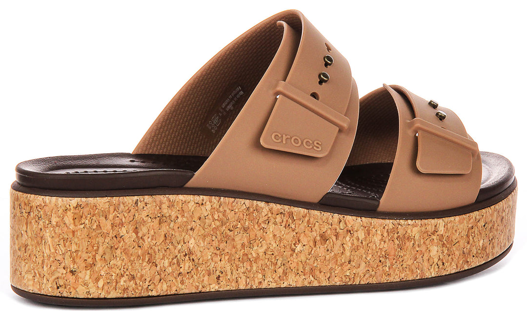 Crocs Brooklyn Cork B In Lattee For Women