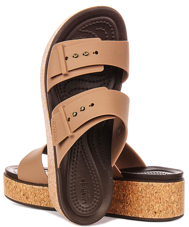 Crocs Brooklyn Cork B In Lattee For Women