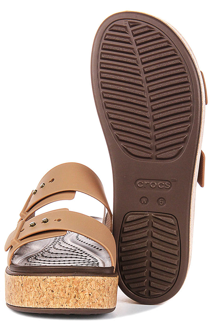 Crocs Brooklyn Cork B In Lattee For Women