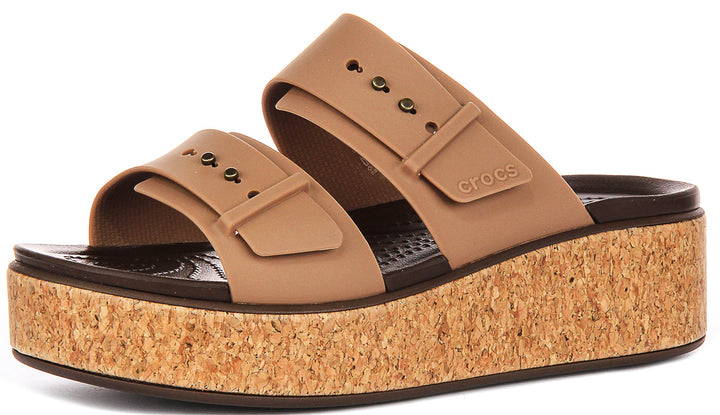 Crocs Brooklyn Cork B In Lattee For Women