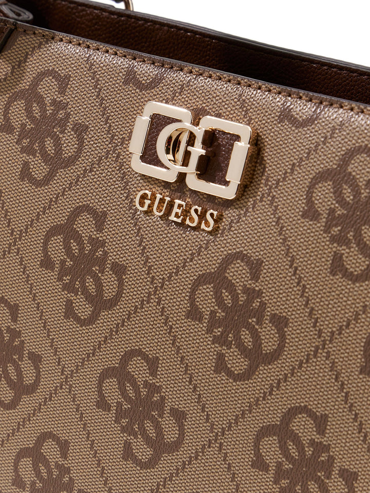 Guess Karnilla Logo Handbag In Lattee For Women