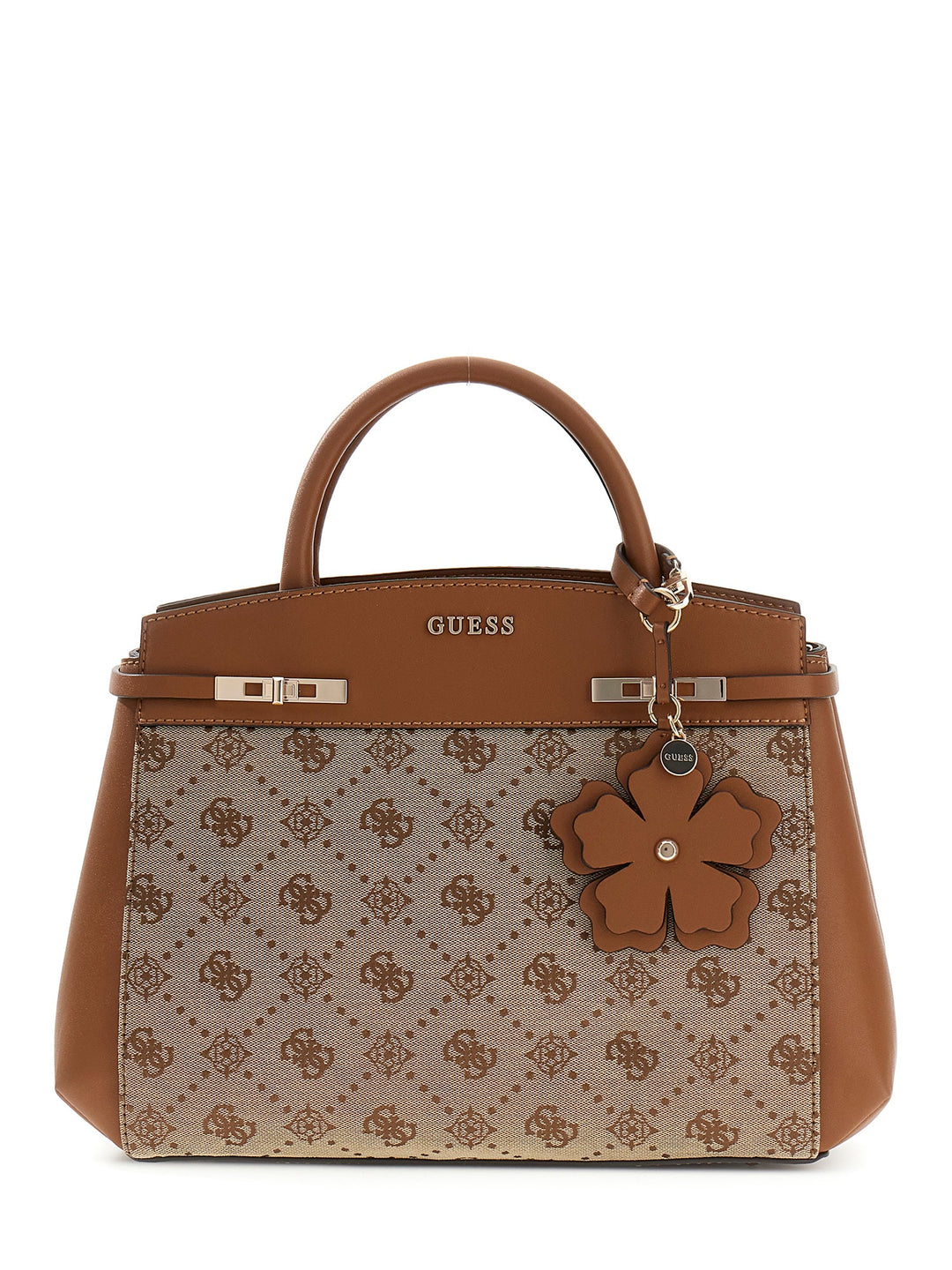 Guess Melinda Logo Handbag In Lattee For Women