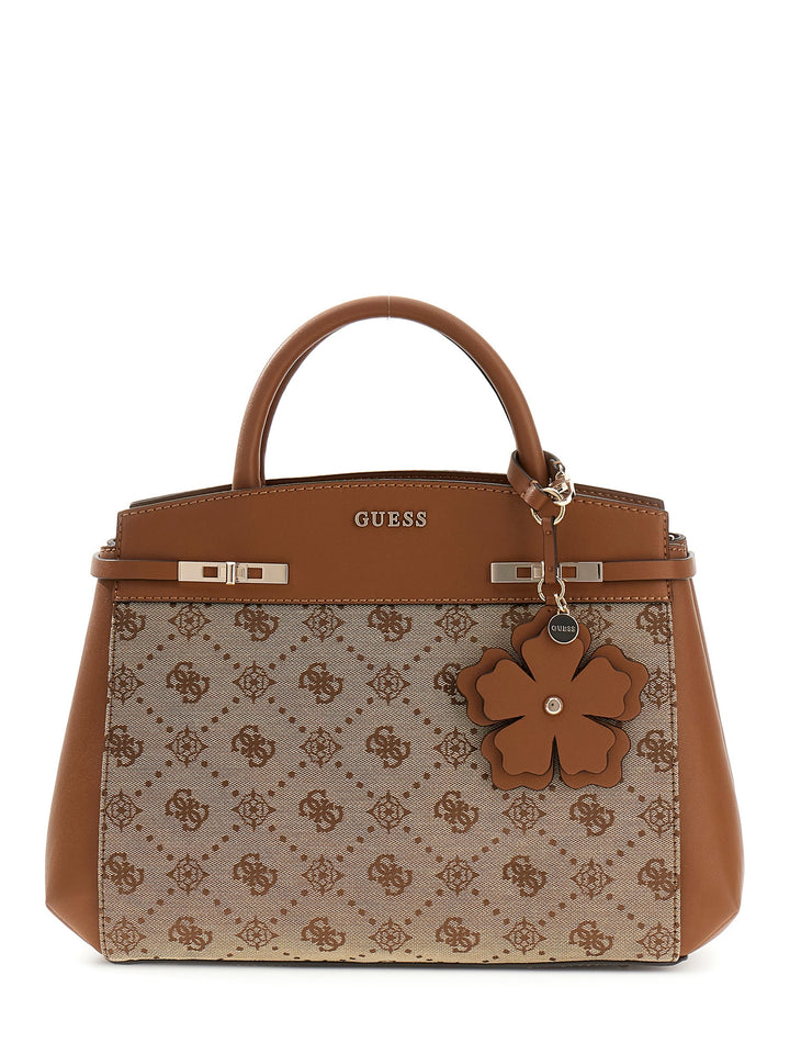 Guess Melinda Logo Handbag In Lattee For Women