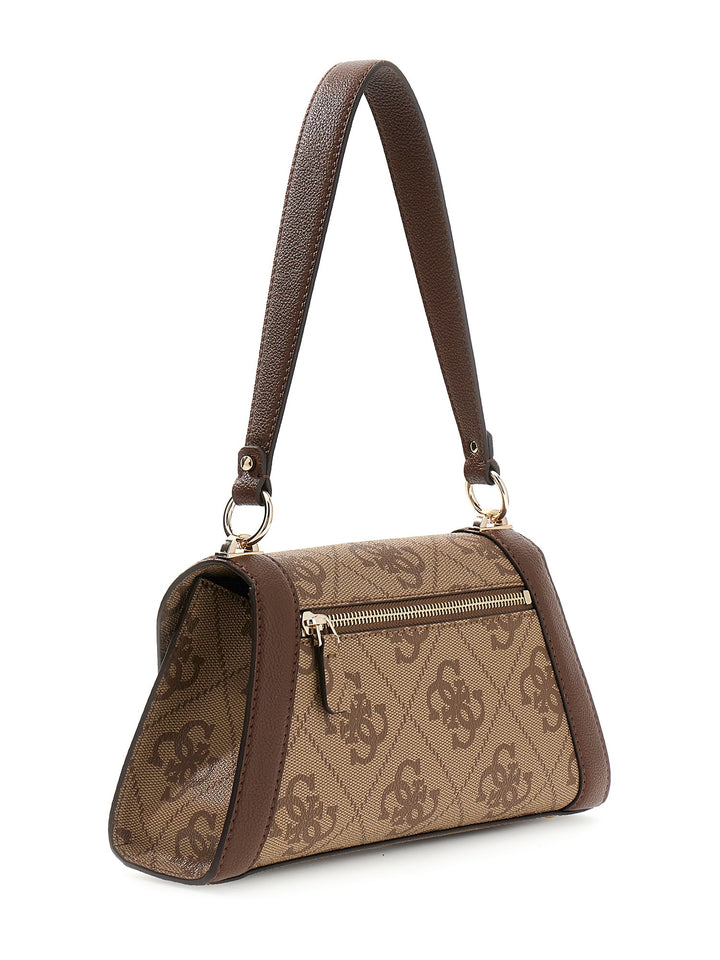 Guess Karnilla Logo Shoulder Bag In Lattee For Women