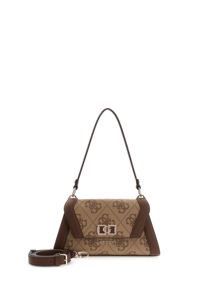 Guess Karnilla Logo Shoulder Bag In Lattee For Women