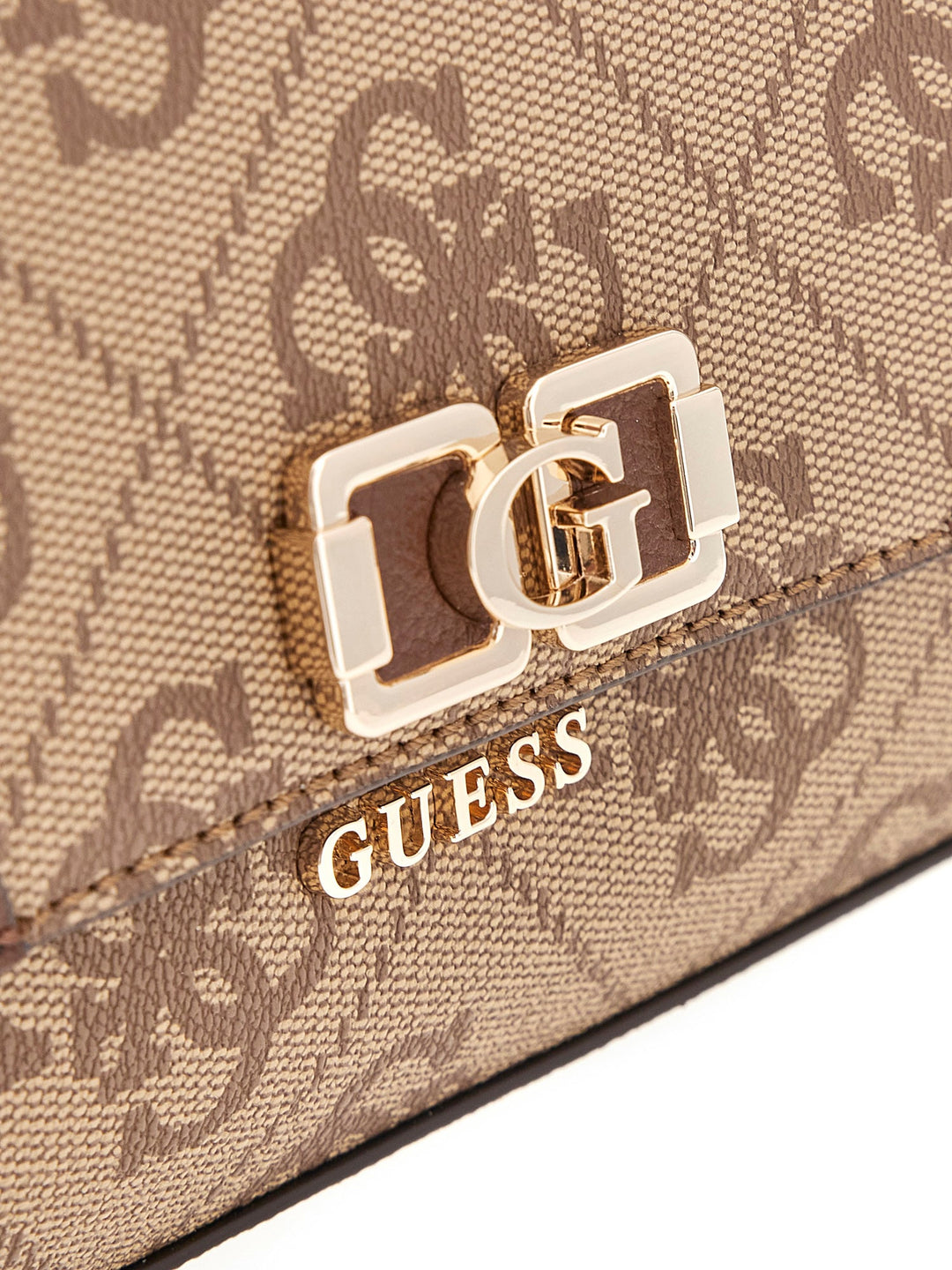 Guess Karnilla Logo Shoulder Bag In Lattee For Women