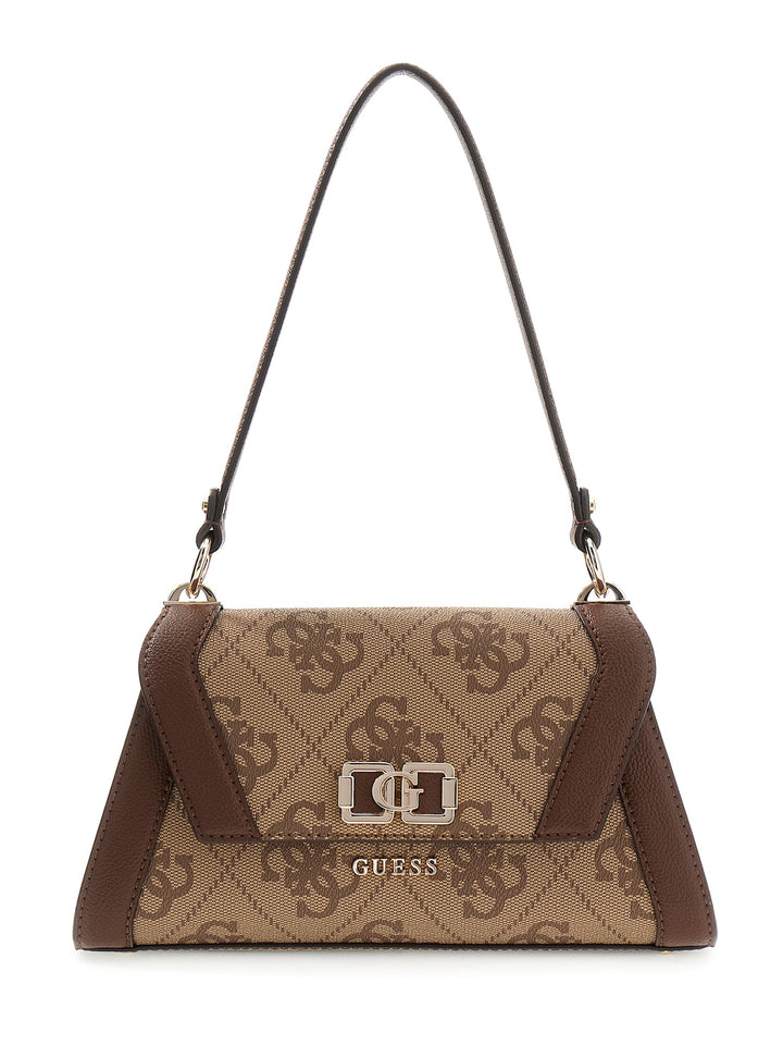 Guess Karnilla Logo Shoulder Bag In Lattee For Women
