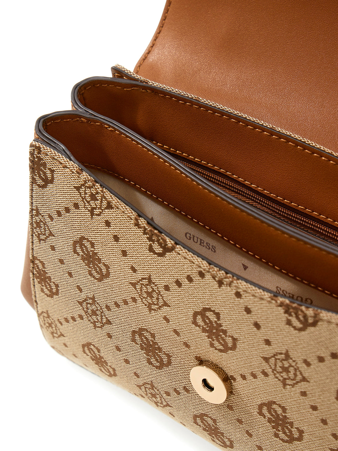Guess Melinda Mini Cross Body Bag In Lattee For Women