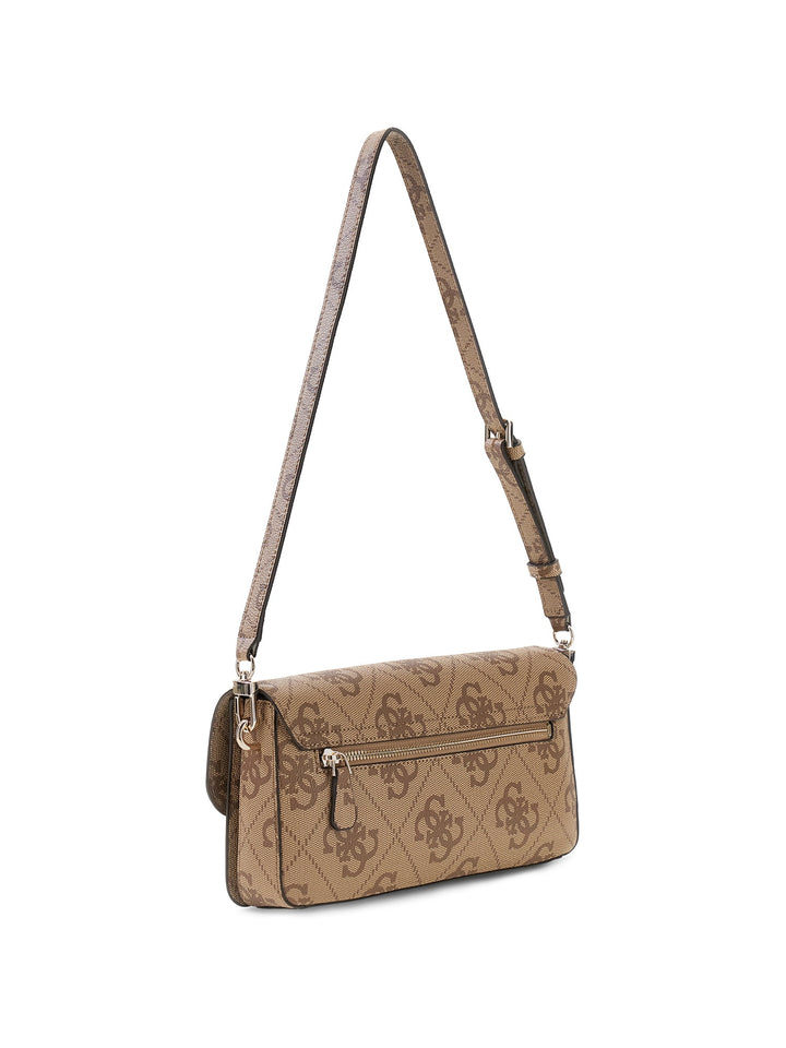 Guess Sadie Flap Shoulder Bag In Lattee For Women