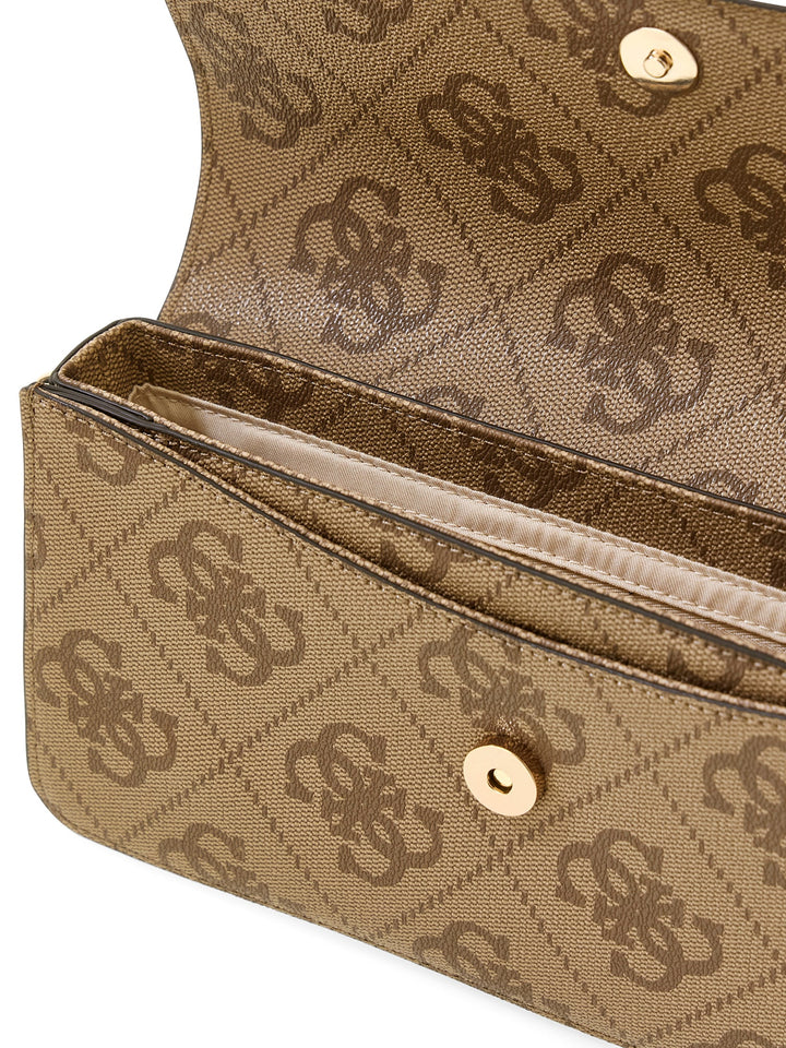 Guess Sadie Flap Shoulder Bag In Lattee For Women