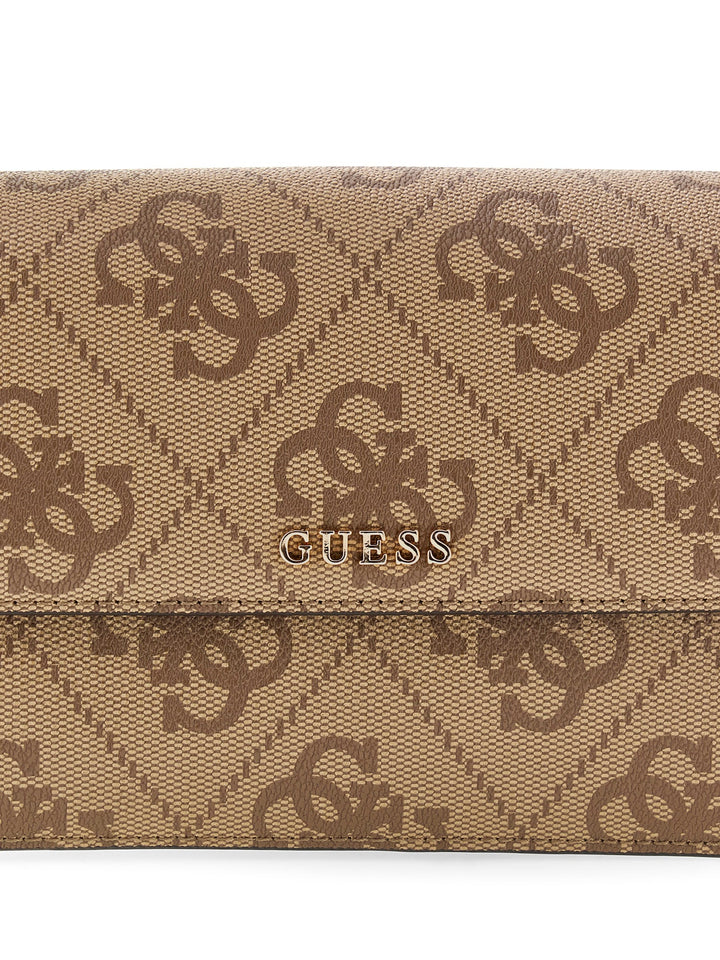 Guess Sadie Flap Shoulder Bag In Lattee For Women