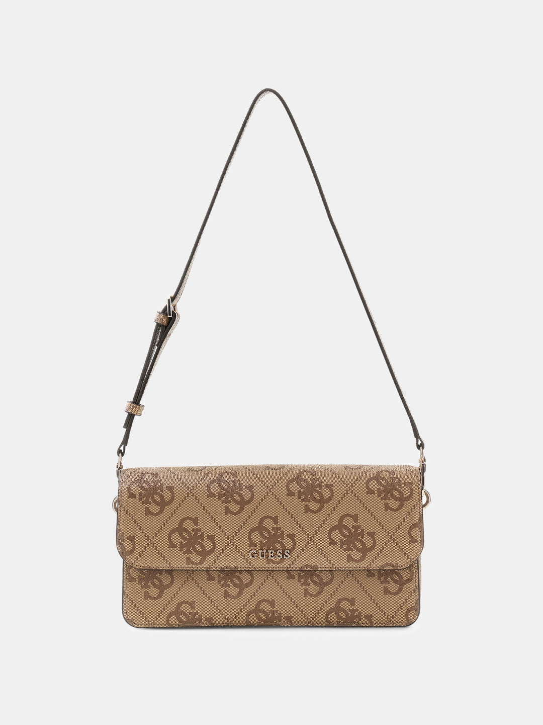 Guess Sadie Flap Shoulder Bag In Lattee For Women