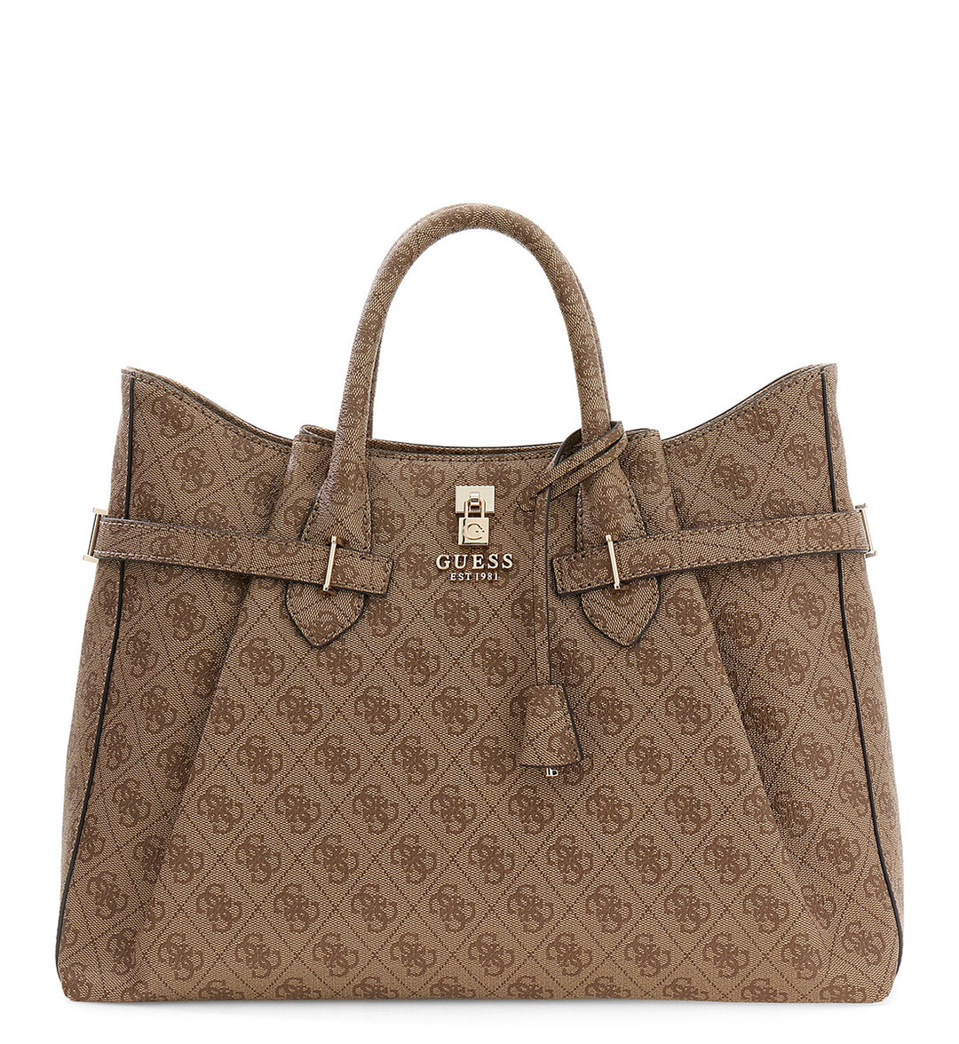 Guess Yesba Logo Handbag In Lattee For Women