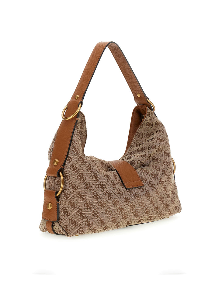 Guess Camden Medium Shoulder Bag In Lattee For Women