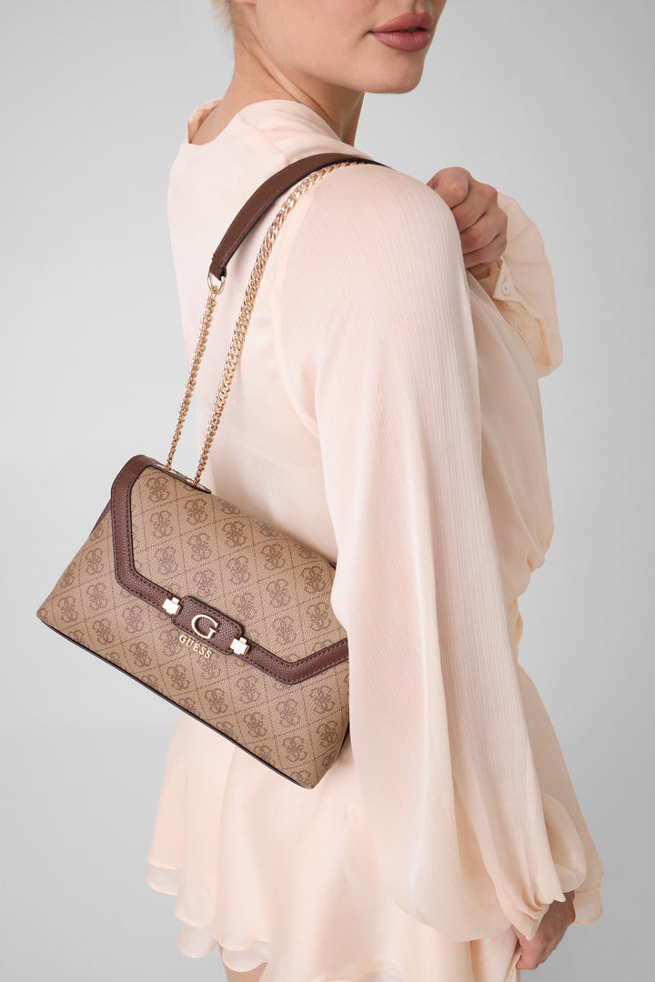 Guess Lindsey Crossbody Bag In Lattee For Women
