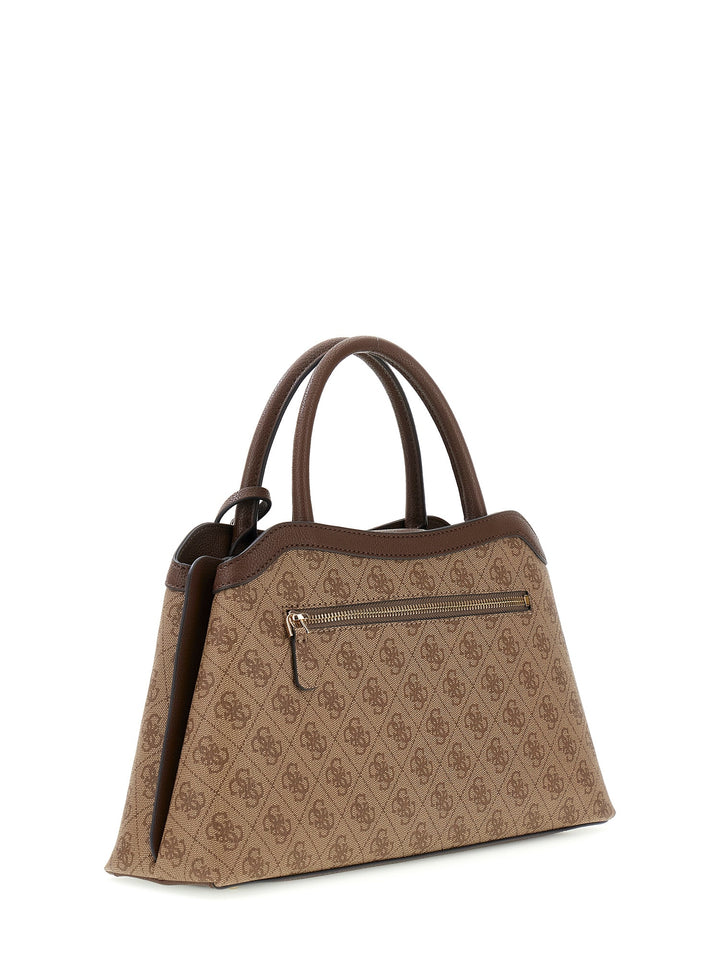 Guess Lindsey Girlfriend Satchel Bag In Lattee For Women