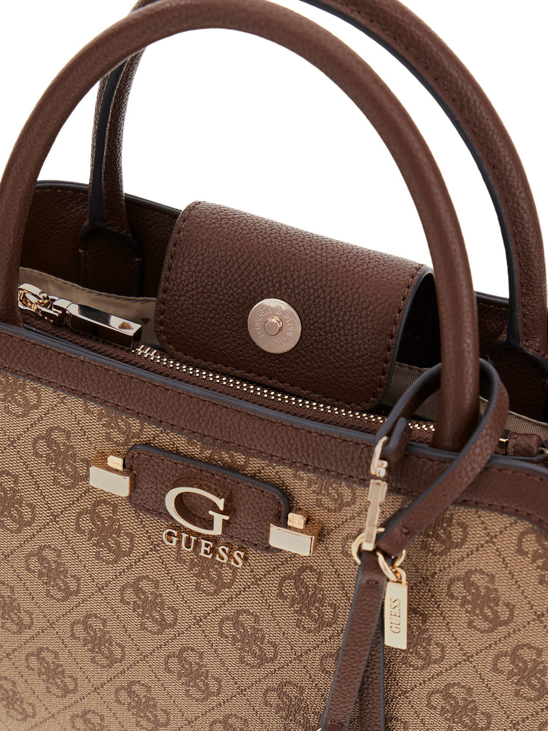 Guess Lindsey Girlfriend Satchel Bag In Lattee For Women