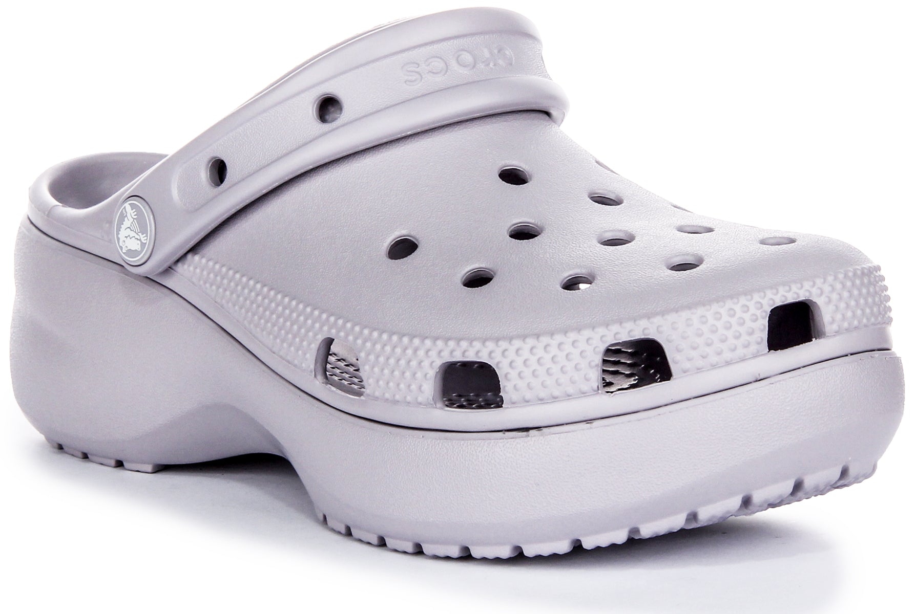 Lavendar high shops platform Crocs