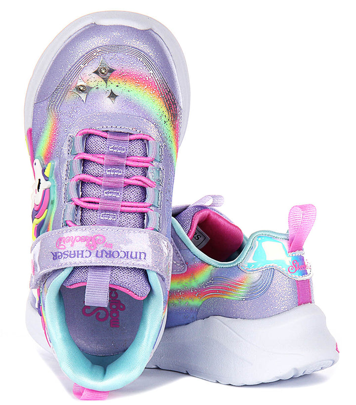 Skechers Unicorn Chaser In Lavender For Kids
