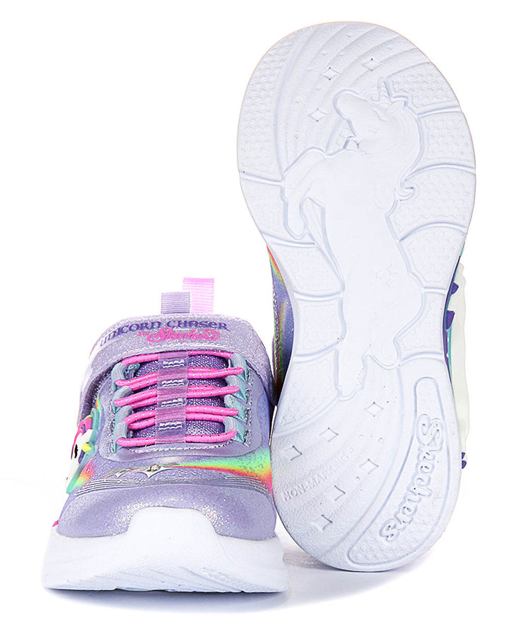 Skechers Unicorn Chaser In Lavender For Kids