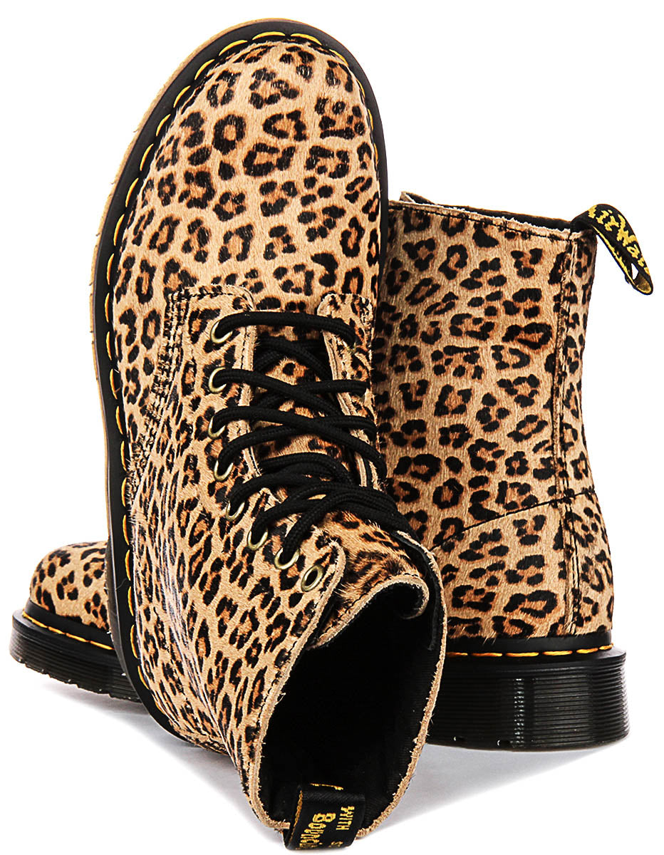 Dr Martens 1460 Pascal Leopard For Women Mini Spot Leather Boots