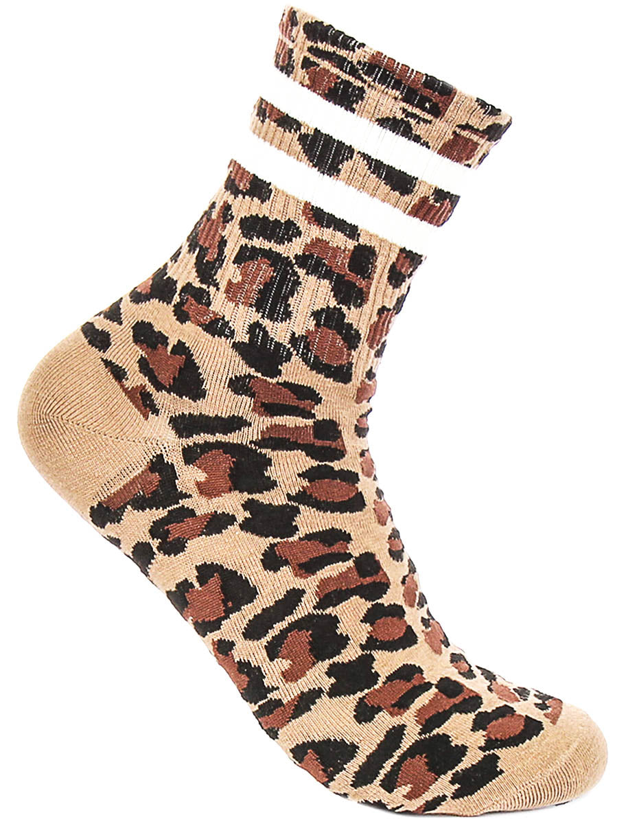 Justinreess England 2P Stripe W In Leopard For Women