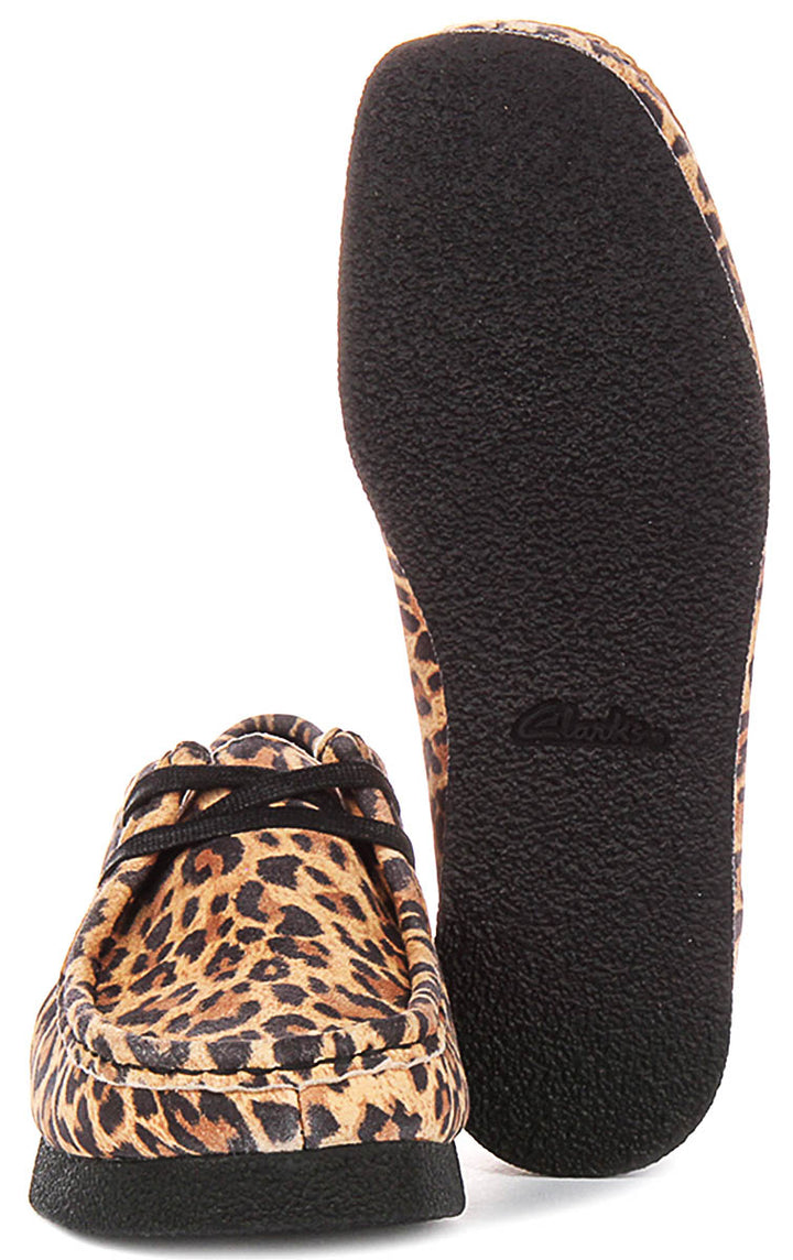 Clarks Wallabee Evosh In Leopard For Women