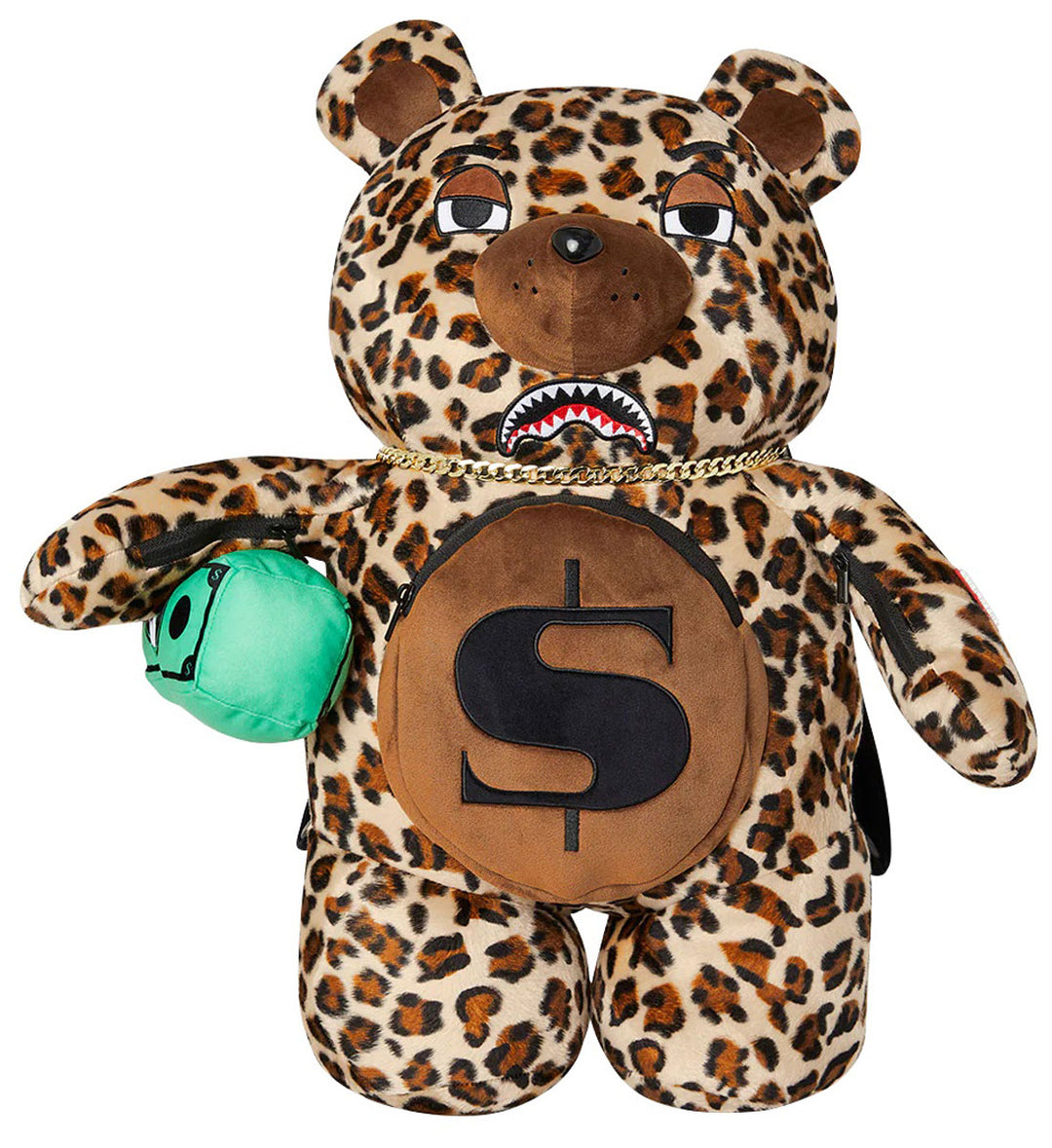 Sprayground Clawed Up Moneybear Backpack In Leopard