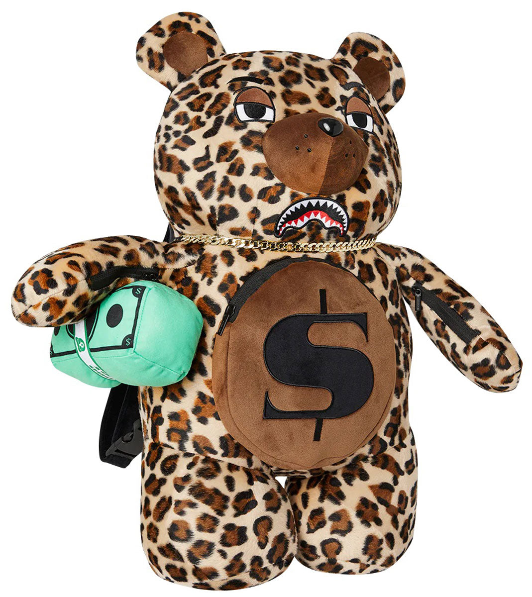Sprayground Clawed Up Moneybear Backpack In Leopard
