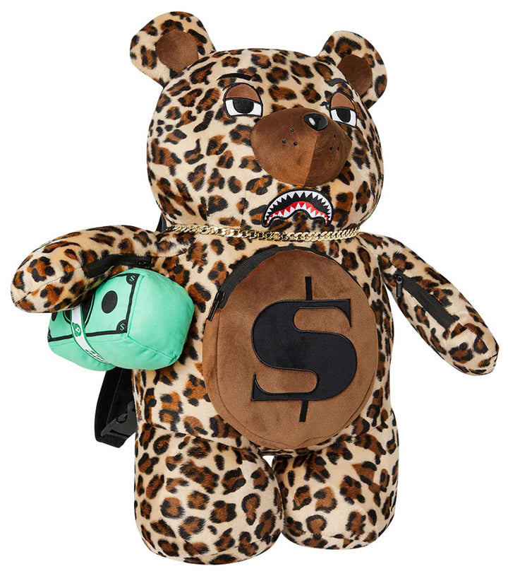Sprayground Clawed Up Moneybear Backpack In Leopard