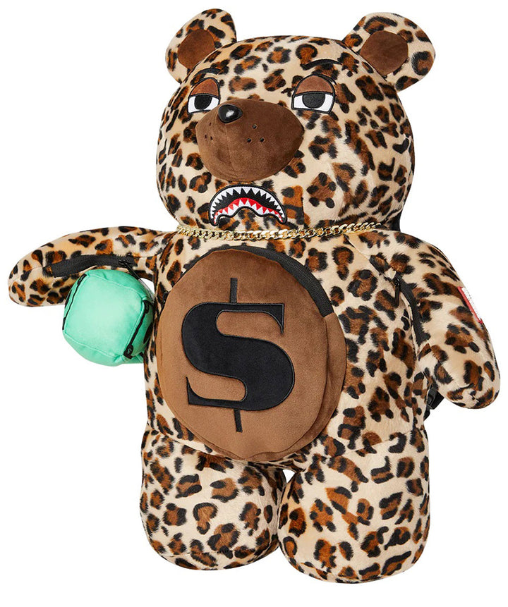 Sprayground Clawed Up Moneybear Backpack In Leopard