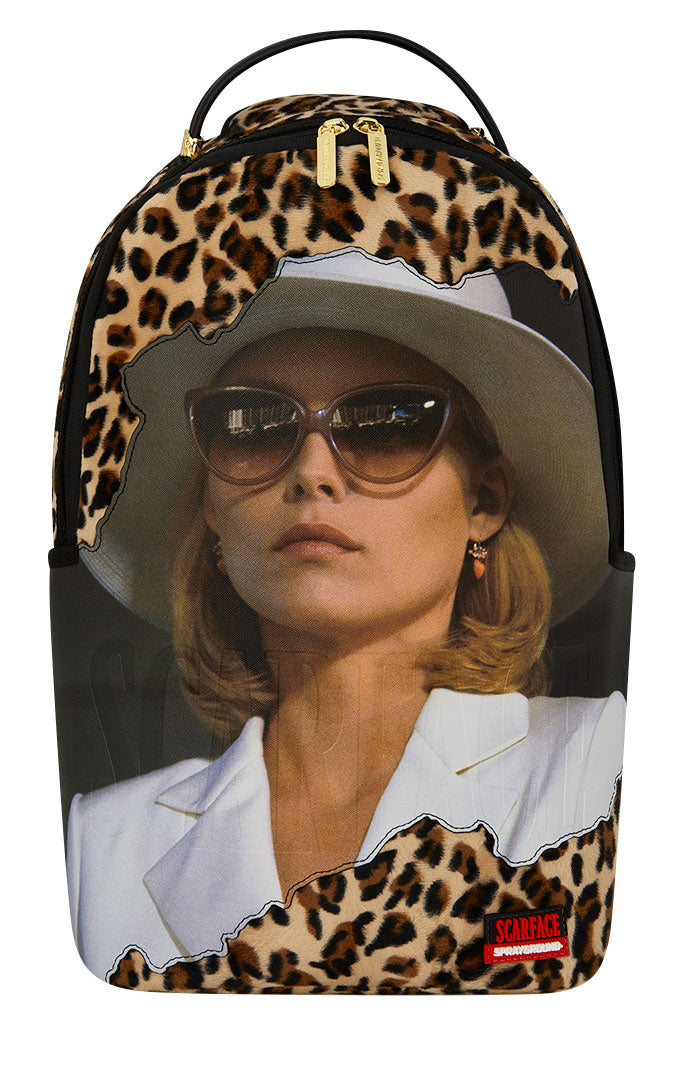 Sprayground Scareface Elvira Leopard Print In Leopard