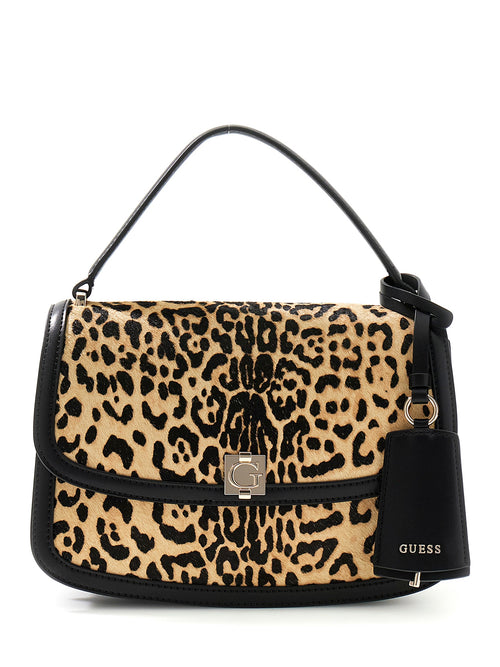 Guess Audrey Structured Hand Bag In Leopard For Women