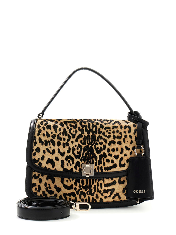 Guess Audrey Structured Hand Bag In Leopard For Women