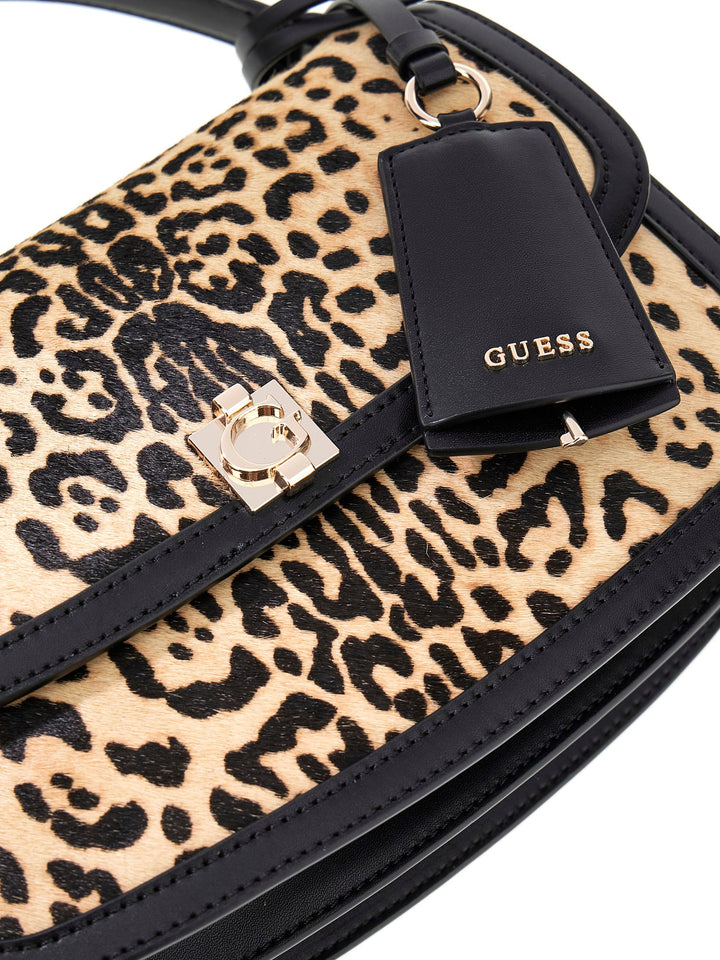 Guess Audrey Structured Hand Bag In Leopard For Women