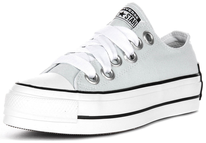 Converse All Star Platform Sketch Low A10426C In Light Blue