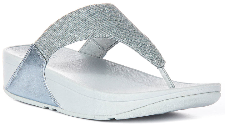 Fitflop Lulu Shimmerlux In Light Blue For Women