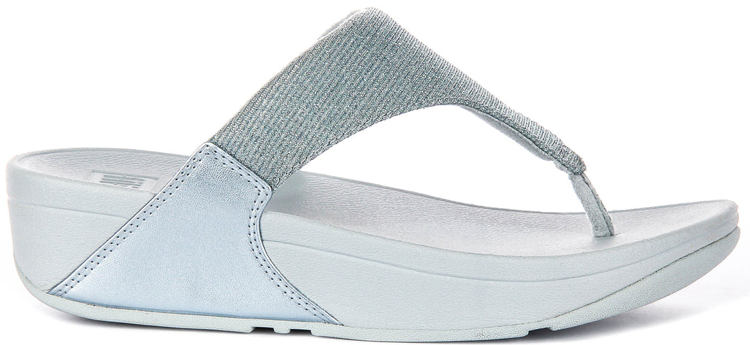 Fitflop Lulu Shimmerlux In Light Blue For Women