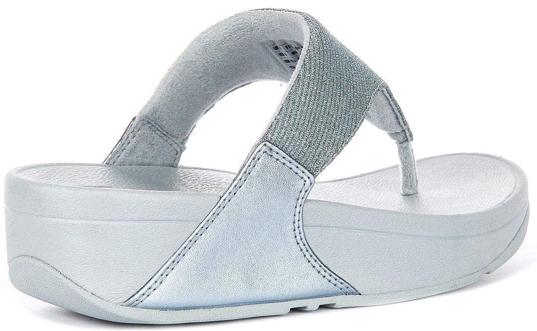 Fitflop Lulu Shimmerlux In Light Blue For Women