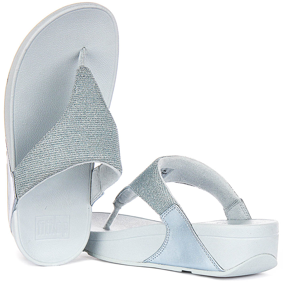 Fitflop Lulu Shimmerlux In Light Blue For Women