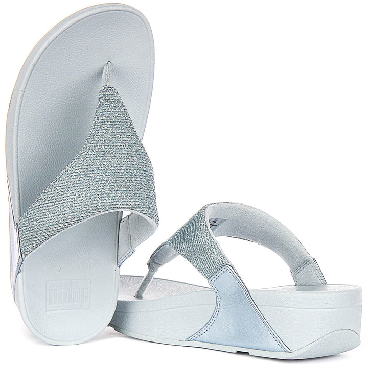 Fitflop Lulu Shimmerlux In Light Blue For Women
